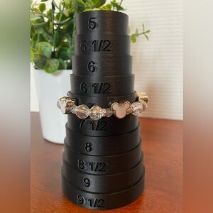 Mickey Stretch Bracelet. Women’s. New In Package White with Silver Tone Accents